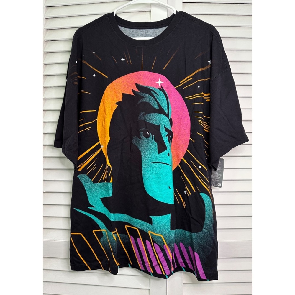 NWT Disney Store Parks Size L Buzz Lightyear Zurg All Over Print 2 Sided T-Shirt